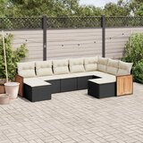  9-dijelni set vrtnih sofa s jastucima bež od poliratana bagrem | shoptok.hr