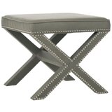 Hanah home pelona capraz pouffe 60 - grey grey pouffe