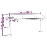  Samostojeća tend Antracit 5 x 3 m Poliester | shoptok.hr