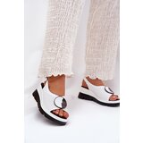 S. BARSKI Leather Women's Wedge Sandals With Decoration S.Barski Cijene