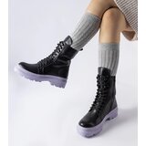Gemre Black boots on a purple sole Quennie | Shoptok.si