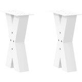  Noge za klub stolić u obliku slova X, 2 kom, bijele, 38 x (42-43) cm, čelik | shoptok.hr