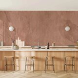  Foto tapeta - Pink reed - solid background with textured vertical stripes with pattern 250x175 Vodootporna | shoptok.hr