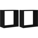 vidaXL Stenske kockaste police 2 kosa črni hrast 30x15x30 cm inženirski les, (5000307273) | Shoptok.si
