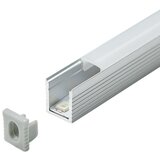 Mitea Lighting aluminijumski profil za led trake sivi 7.8x9x2000mm nadgradni sa difuzorom 2m MA7890-A | Eponuda.com