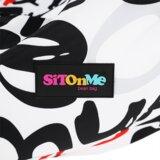 Kondela Vreča za sedenje, bel / črn / siv / rdeč vzorec, ELION | Shoptok.si