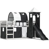 The Living Store Pograd s toboganom in zavesami bel in črn 80x200 cm - Pograd, (21625277) | Shoptok.si