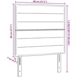 Uzglavlje Tamno siva 80 cm tkanina | shoptok.hr