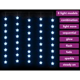  LED vilinska zavjesa sa zvijezdama 200 LED plave 8 funkcija | Eponuda.com