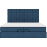  Otomanski posteljni okvir z vzmetnicami moder 200x200 cm blago, (21653267) | Shoptok.si