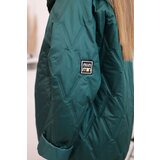 Kesi Włoski Women's quilted jacket with a hood dark green | shoptok.hr