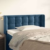  Uzglavlje s ušima tamnoplavi 93x16x78/88 cm baršunasti | shoptok.hr