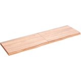  Zidna polica svjetlosmeđa 140x40x(2-4) cm obrađena hrastovina | shoptok.hr