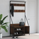 vidaXL Stalak za odjeću i cipele smeđa boja hrasta 100x41x184 cm Cijene
