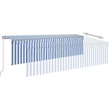  Tenda na ručno uvlačenje s roletom 5 x 3 m plavo-bijela | shoptok.hr
