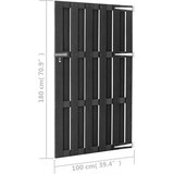  Vrtna vrata od WPC-a 100 x 180 cm siva | shoptok.hr