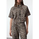 Trendyol Multicolored Leopard Pattern Denim Shirt | Shoptok.si