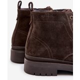 Big Star Suede Insulated Men's Ankle Boots Zipper Big Star Brown | shoptok.hr