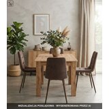 KARA stolica - tamnosmeđi baršun / noge od oraha x 1 | shoptok.hr