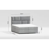 Ropez Svetlo siva boxspring postelja s prostorom za shranjevanje 160x200 cm Lola – | Shoptok.si