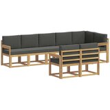 vidaXL Zunanja garnitura za sedenje 8 pcs Bela in antracit Poliester, (5000279816) | Shoptok.si