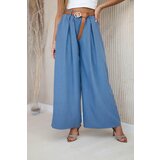 Kesi Włoski Wide-leg belted trousers Denim | Shoptok.si