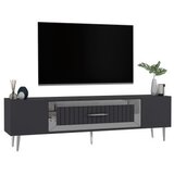 Hanah home TV komoda Dekolp3, 150x48,2x29,6 cm, Antracit-Srebrne boje | Eponuda.ba