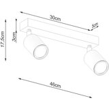  Sollux SL.1286 - Reflektor VERDO 2xGU10/10W/230V, bela | Eponuda.com