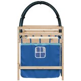  Dječji krevet na kat s tunelom plavi 90x200 cm masivna borovina | shoptok.hr