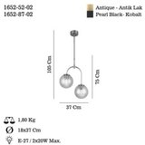 Opviq Luster Portemo-87-02, O18, 16.5cm, IP20 srebrne boje | Eponuda.ba