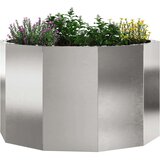  Cvetlično korito srebrna 60 x 60 x 35 cm Nerjaveče jeklo, (5000207664) | Shoptok.si