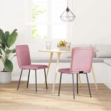  Jedilni stoli 2 kosa roza žamet, (21822273) | Shoptok.si