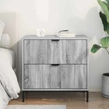 vidaXL Noćni ormarić s ladicama Sivi hrast sonoma 63.5 x 36 x 61 cm | shoptok.hr