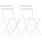 vidaXL 3-dijelni bistro set čelični bijeli | shoptok.hr