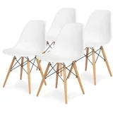 Aurora 25-KS005SET Set plastičnih trpezarijskih stolica 4 kom bela