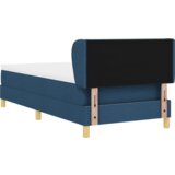 Box Spring Krevet s Madracem - Plava - 90x190 cm - Tkanina | shoptok.hr