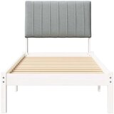  Okvir za krevet s uzglavljem Bijelo 80 x 200 cm tkanina | shoptok.hr