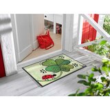 wash+dry PREDPRAŽNIK Glück auf allen Wegen 50/75 cm potiskano zelena, rdeča | Shoptok.si
