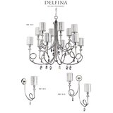 Jupiter 1597 - de K1 ch - zidna kristalna svetiljka delfina E14/40W | Eponuda.com