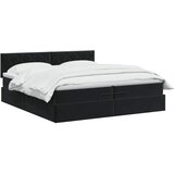  Podesivi krevet s madracem Crna 200 x 200 cm Baršun - Crna 200 x 200 cm Dizajn s rombovima | shoptok.hr