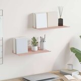  Polica na zidu s policom Zidne 2 pcs Ružičasta 40 x 18 x 2 5 cm - Ružičasta 40 x 18 cm 2 | shoptok.hr