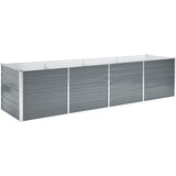 Vrtna sadilica od pocinčanog čelika 320 x 80 x 77 cm siva | Eponuda.ba