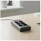 Razvodnik sa 6 mesta 2m 1.5mm2+pr. 4xUSB+2xtip C NV614U-2/BK