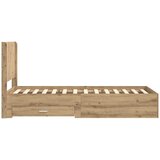  Krevetna konstrukcija s pohranom i uzglavljem Hrast artisan Smeđa | Shoptok.si