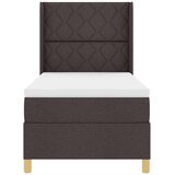  Krevet s opruga kutije Tamno smeđa 90 x 190 cm tkanina | shoptok.hr
