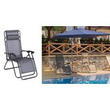 Olimp Sport Baštenska stolica sa jastukom Messina crno siva | ePonuda.com