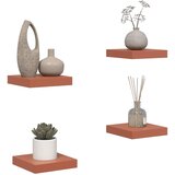  Polica na zidu 4 pcs Crvena 23 x 23,5 x 4 cm Konstruirano drvo | shoptok.hr