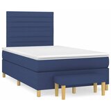  Krevet s oprugama i madracem plavi 120 x 190 cm od tkanine | shoptok.hr