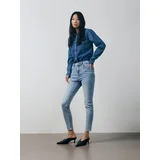kavbojke mid rise slim - modra