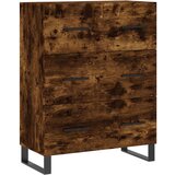  Visoka komoda dimljeni hrast 69 5x34x180 cm konstruiranog drva | shoptok.hr